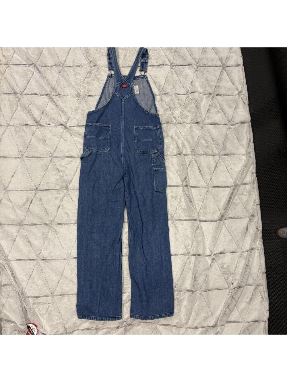 Dickies Denim Overalls Men's Size XL durable Cotton Workwear Farm Outdoor - Picture 6 of 6